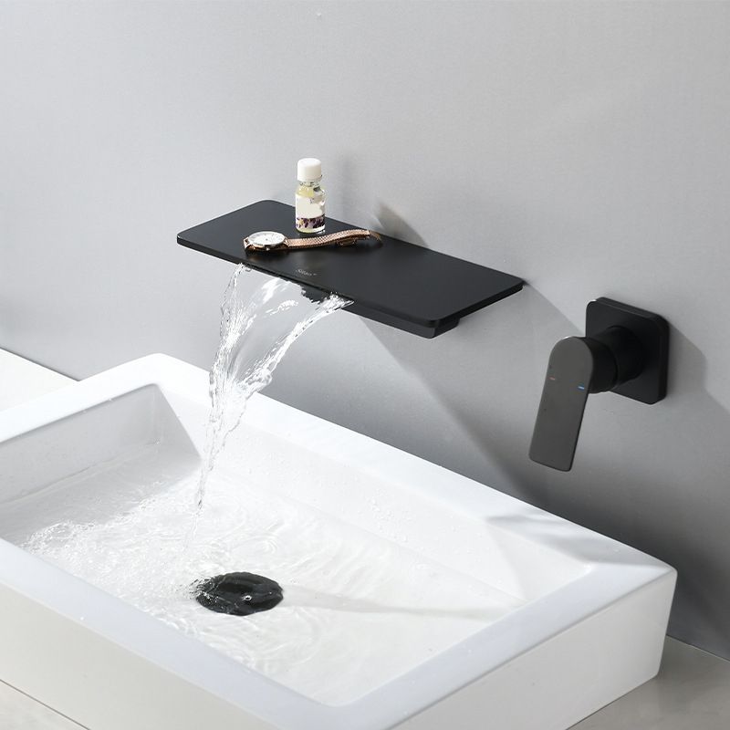 Full Copper Recessed Basin Faucet Bathroom Hot and Cold Single Handle Wall Mounted Faucet