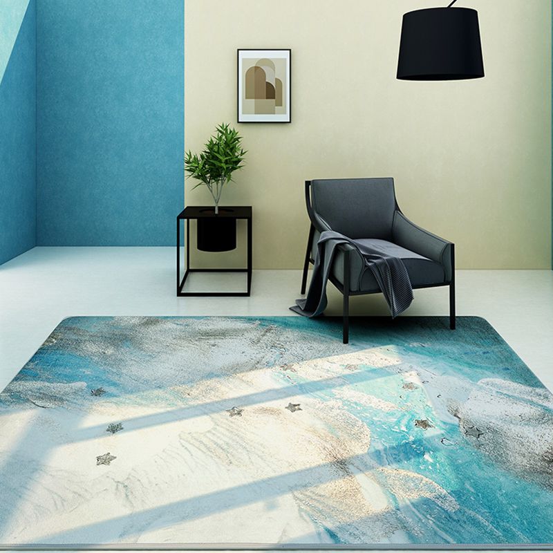 Modern Decoration Rug Multi Colored Abstract Patterned Area Carpet Polyster Non-Slip Backing Pet Friendly Rug