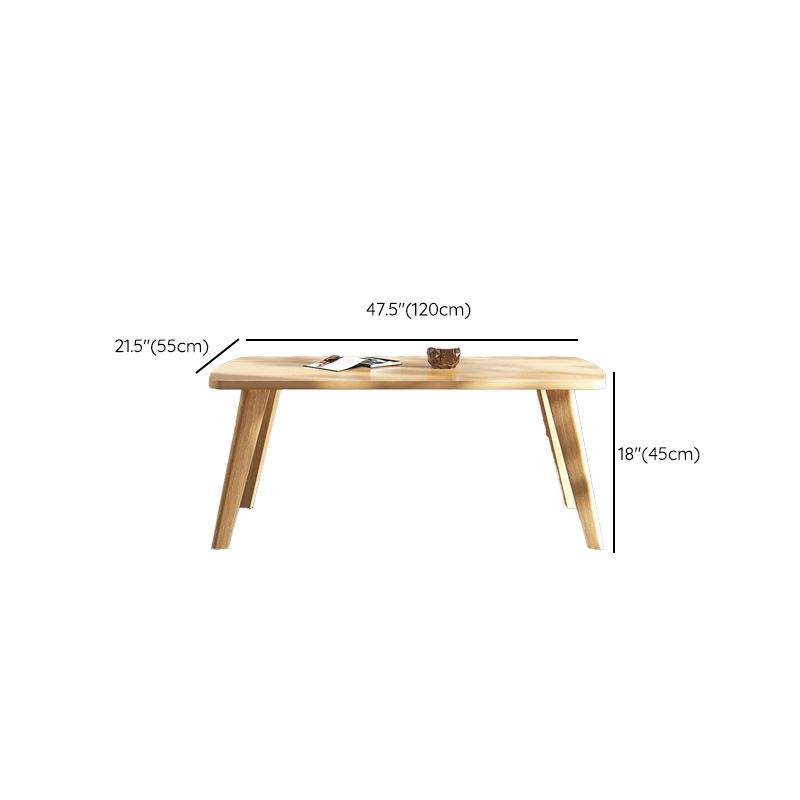 Wooden Rectangle Contemporary Coffee Table 4 Legs Single Coffee Table