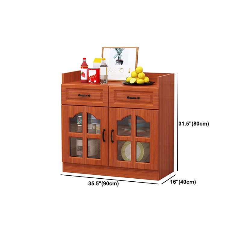 Mid-Century Modern Storage Cabinet Square Accent Cabinet with Drawer