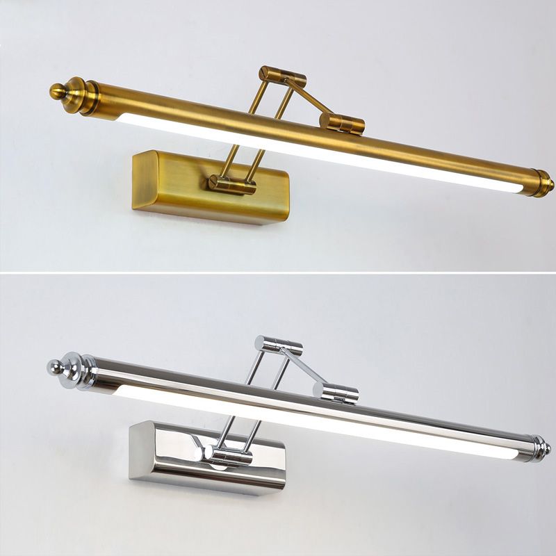 Moderne beknopte LED-lineaire wandkandelstok roestvrijstalen verstelbare wandlamp met plastic schaduw