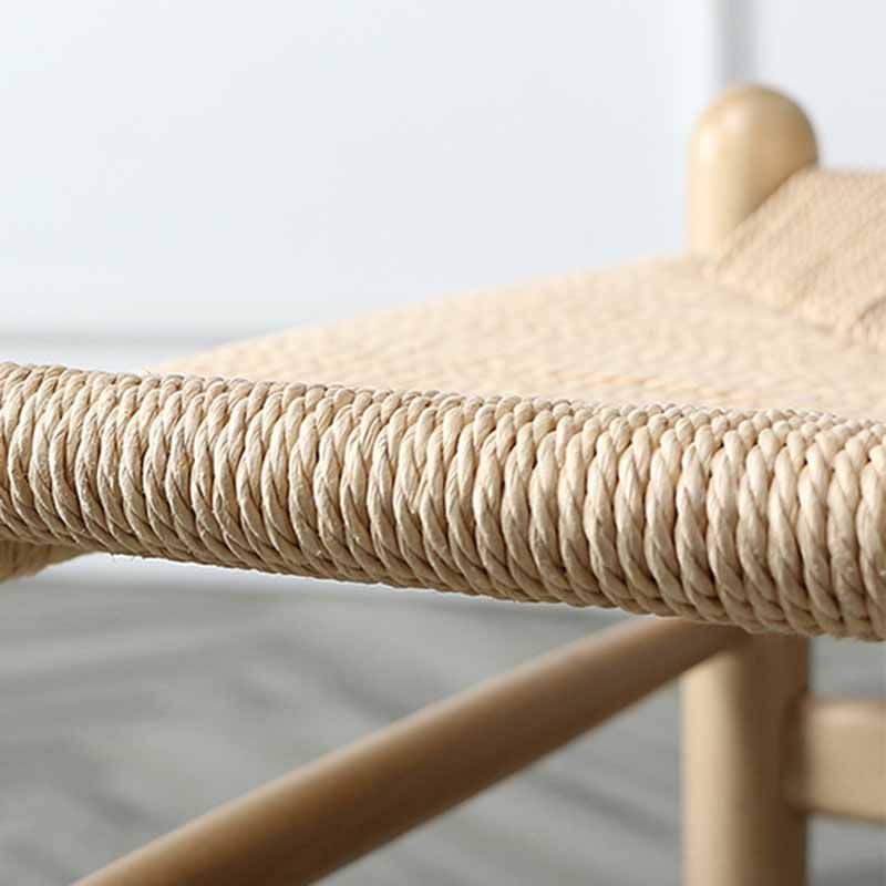 Silla de comedor de madera maciza natural contemporánea con brazo Wishbone para restaurante