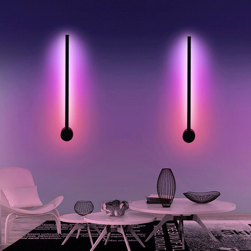Fissaggi di illuminazione a parete in metallo a linea sottile moderna lampada montata a parete per camera da letto