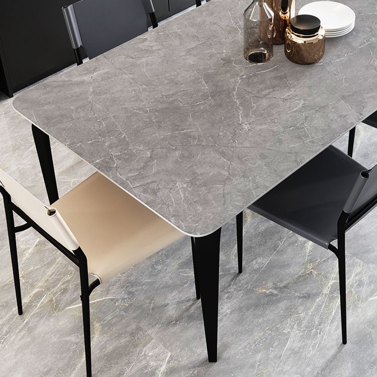 Modern 1/4/5/7 Pieces Rectangle Dining Set Sintered Stone Top Dinette Table Set