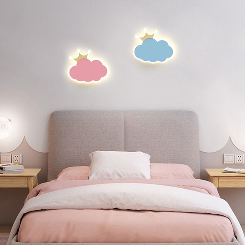 Metal Macaron Color Spliques Splone Cloud Forma LED de estilo de montaje de pared de estilo simple
