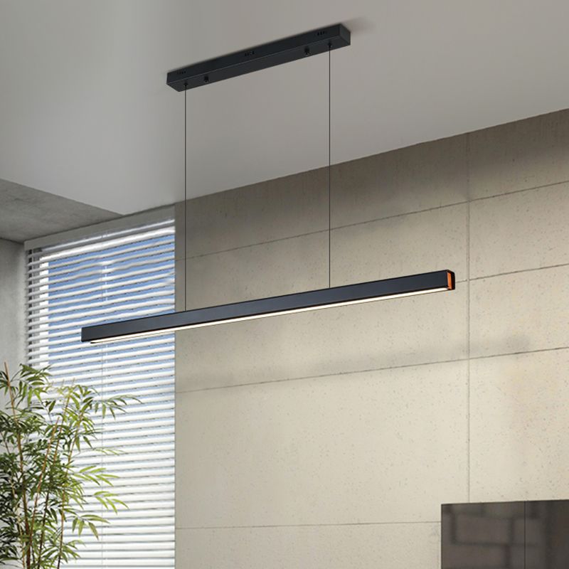 MEW Modern Isola Luci a ciondolo a LED lineare a 1 luce per sala da pranzo