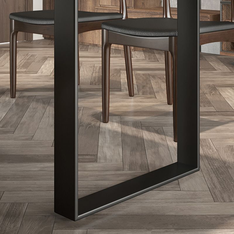 Brown Solid Wood Furniture with Cow Horn Chairs 1/5/7 Pcs Modern Dinette Set