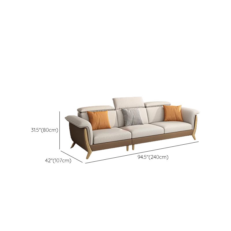 Fabric Sectional Sofas Solid Wood Sectional Couch for Living Room