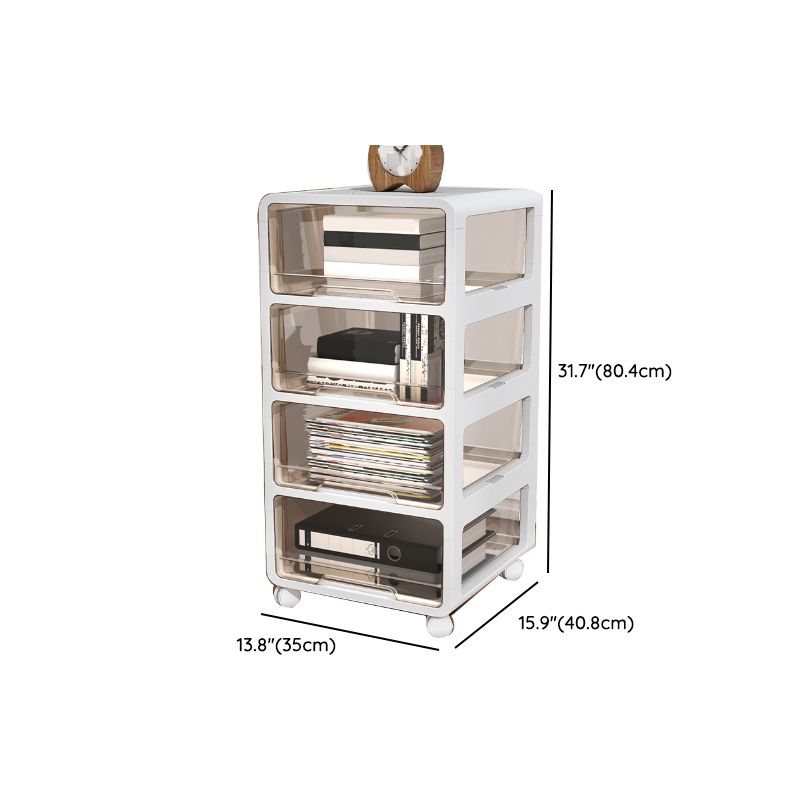Modern Vertical Filing Cabinet Transparent Plastic Drawers File Cabinet