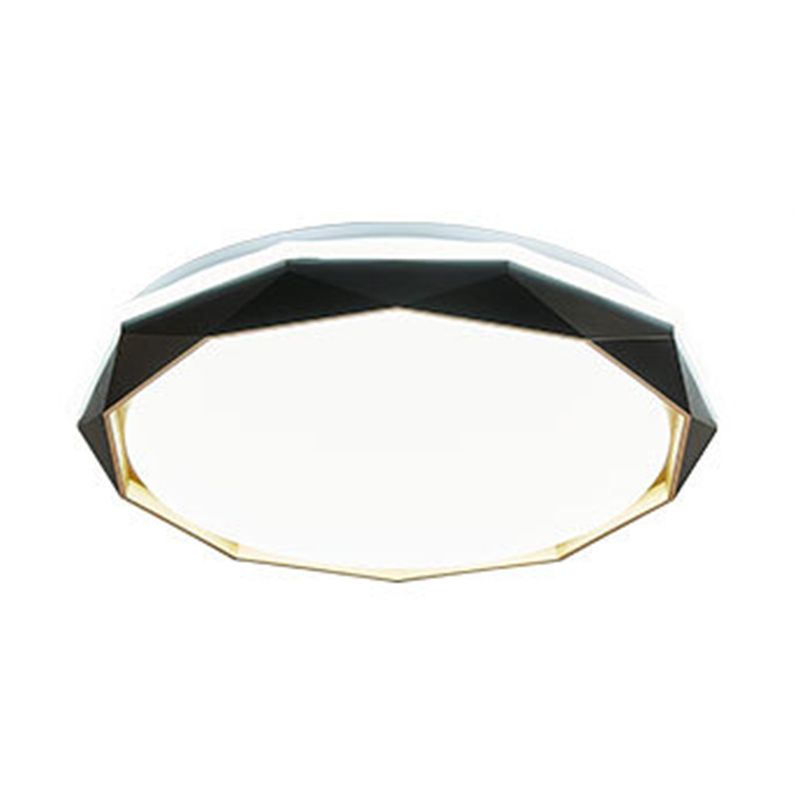 Geometric Flush Mount Fixture Contemporary Metal 2 Lights Flush Light