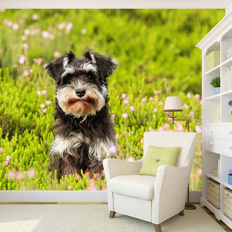 Contemporary Schnauzer Wall Decor Living Room Wall Covering Mural for Decoration