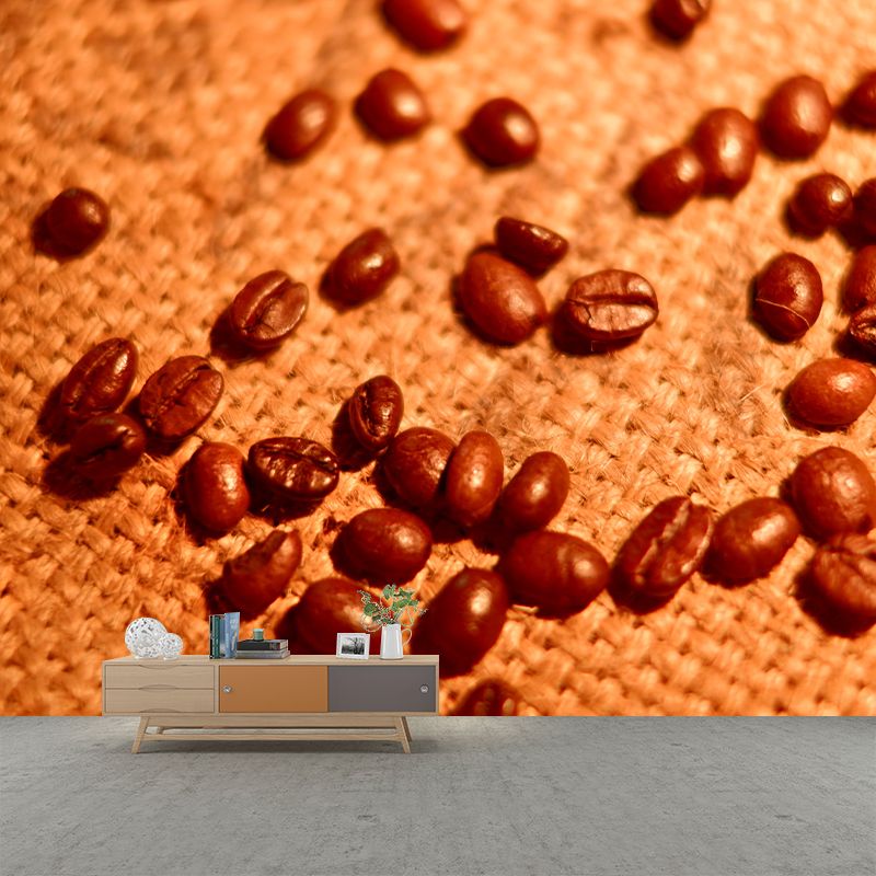 Coffee Beans Stain-Resistant Coffee Shop Wall Decoration, Made to Measure