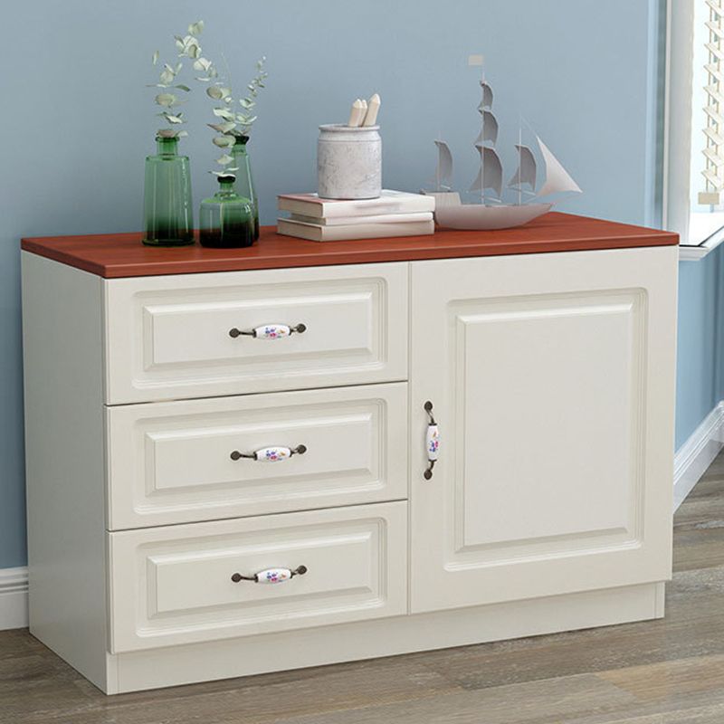Modern White Accent Chest with Drawers 15.74" Wide Side Cabinet