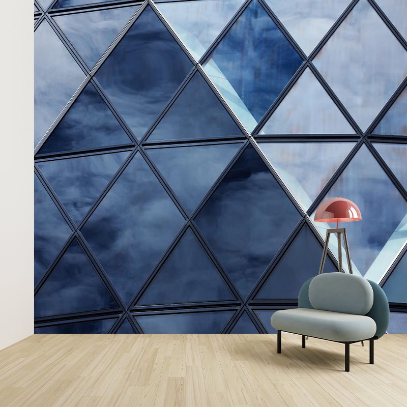 Skyscraper Mural Wallpaper Mildew Resistant Modern Sitting Room Decoration