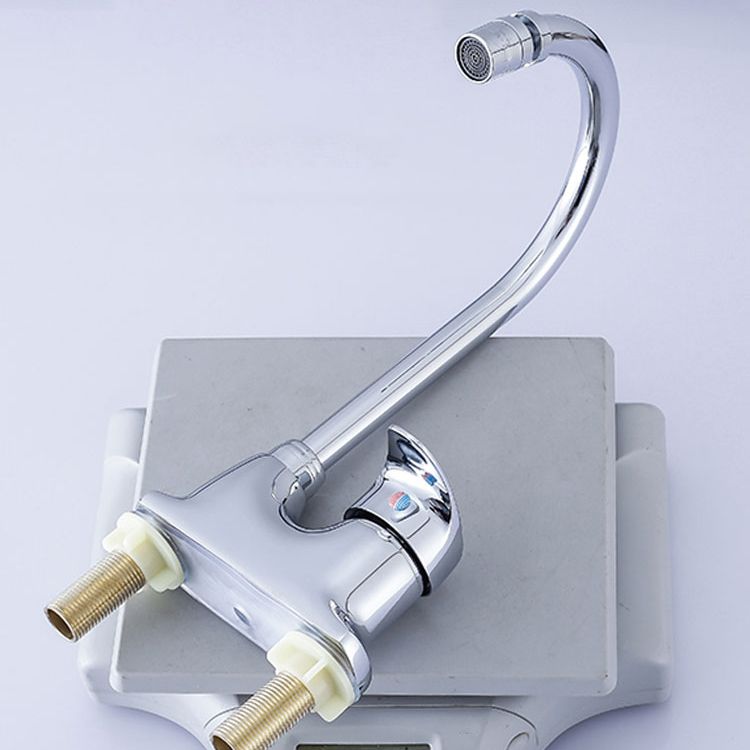 Contemporary Single Level Kitchen Faucet Lead Free Faucet in Chrome