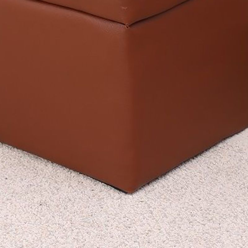 PU Leather Cube Ottoman Whole Colored Tufted Square Modern Storage Ottoman