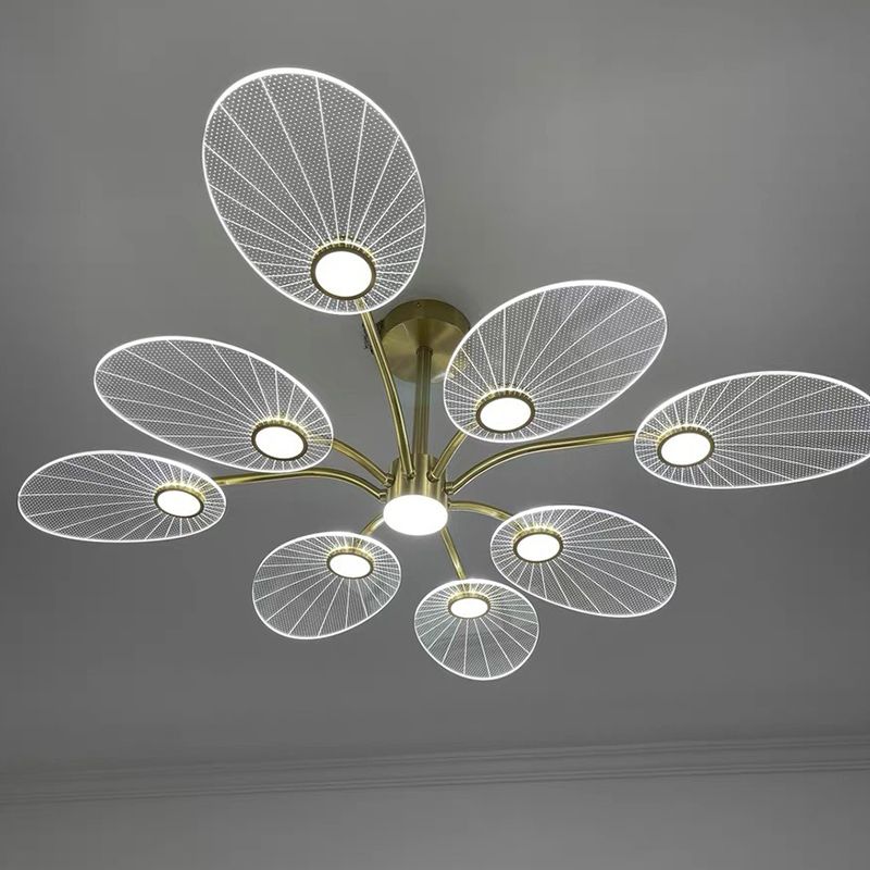 Luz de montaje semi rascuble de hoja acrílico acrílico simplicidad al ras del techo lámparas para dormitorio