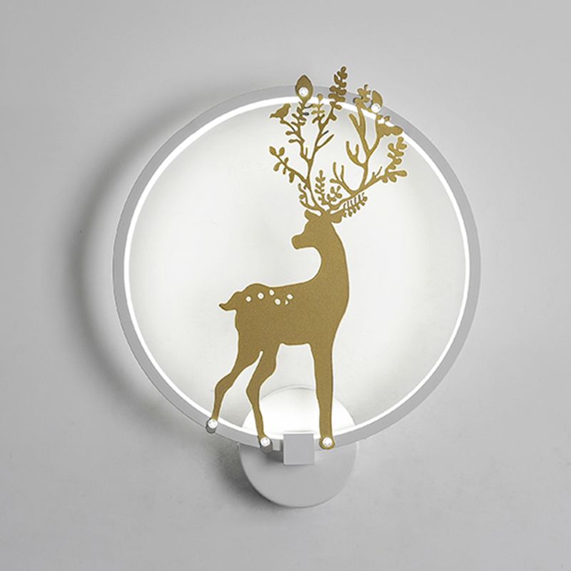 Round Disc Sconce Light Fixture Creative Minimalist Style Plastic Sconces