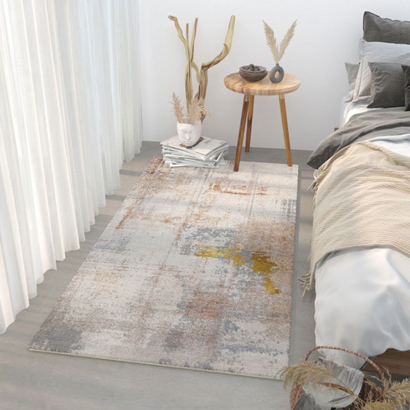 Black Simple Carpet Polyester Graphic Carpet Non-Slip Backing Carpet for Home Decoration