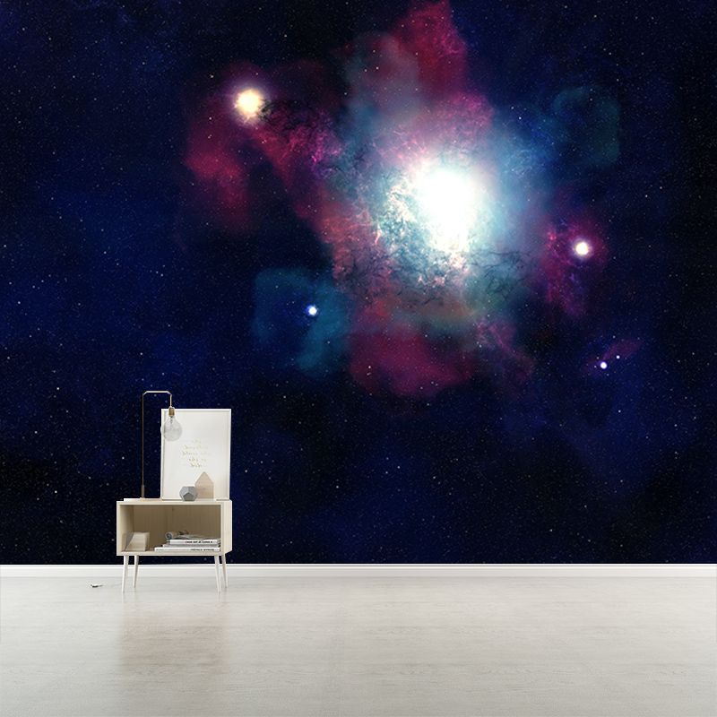 Washable Stain Resistant Wall Mural Wallpaper Galaxy Sitting Room Wall Mural