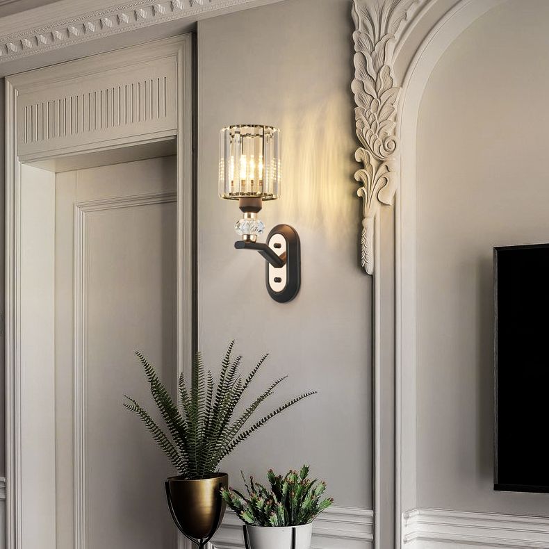 Éclairage mural en verre transparent contemporain