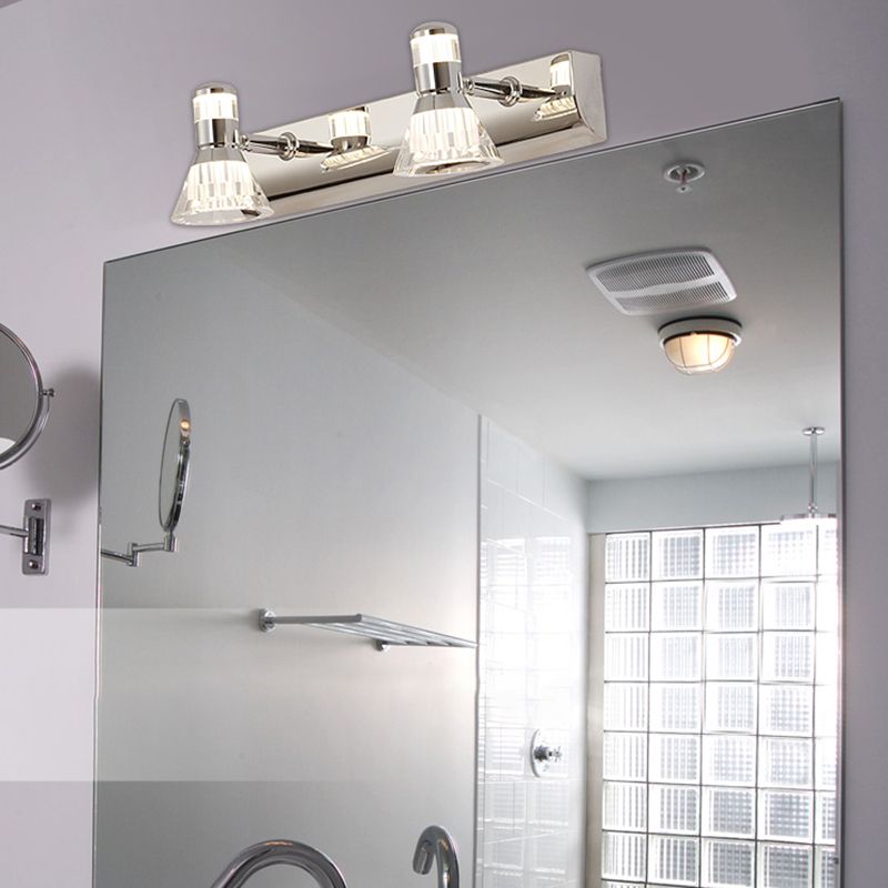 Modern Simple Vanity Light Stainless Steel Horn Shape LED Vanity Lamp for Shower Room