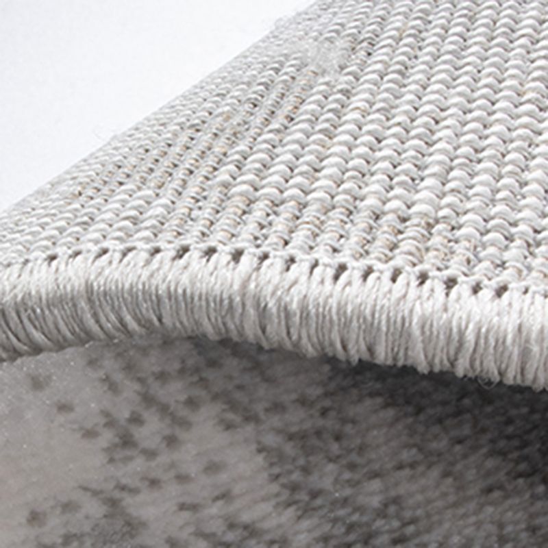 Stylish Grey Modern Area Rug Polyester Rug Easy Care Washable Carpet for Home Decor