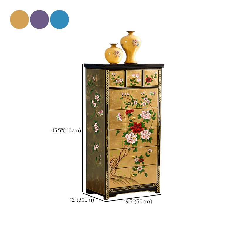 American Traditional Lingerie Chest Wood Storage Chest for Bedroom