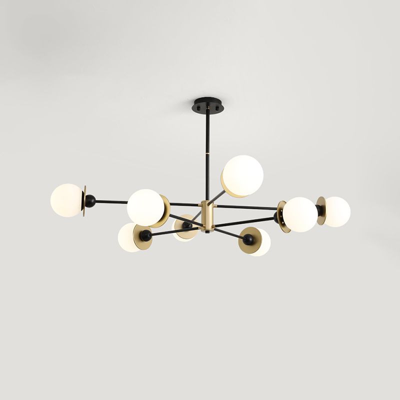 Lampadario bianco lampadario in vetro moderno apparecchio di illuminazione sospesa per sala da pranzo