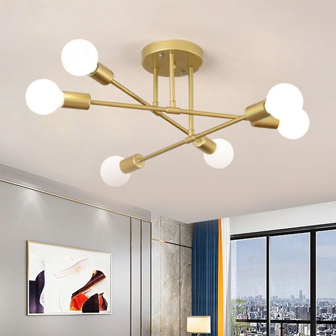 Metal Flush Mount Modern Style Flush Mount Lighting for Dining Room
