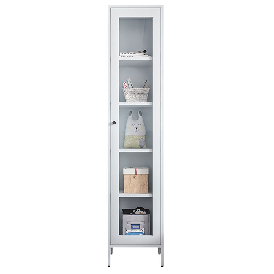 71"H Closed Metal Bookshelf Nordic Home Office Rectangular Bookcase