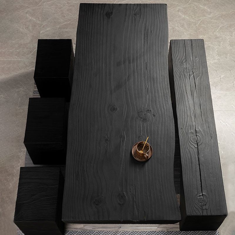 Modern Black in Solid Wood Counter Table Specialty Dining Table for Kitchen