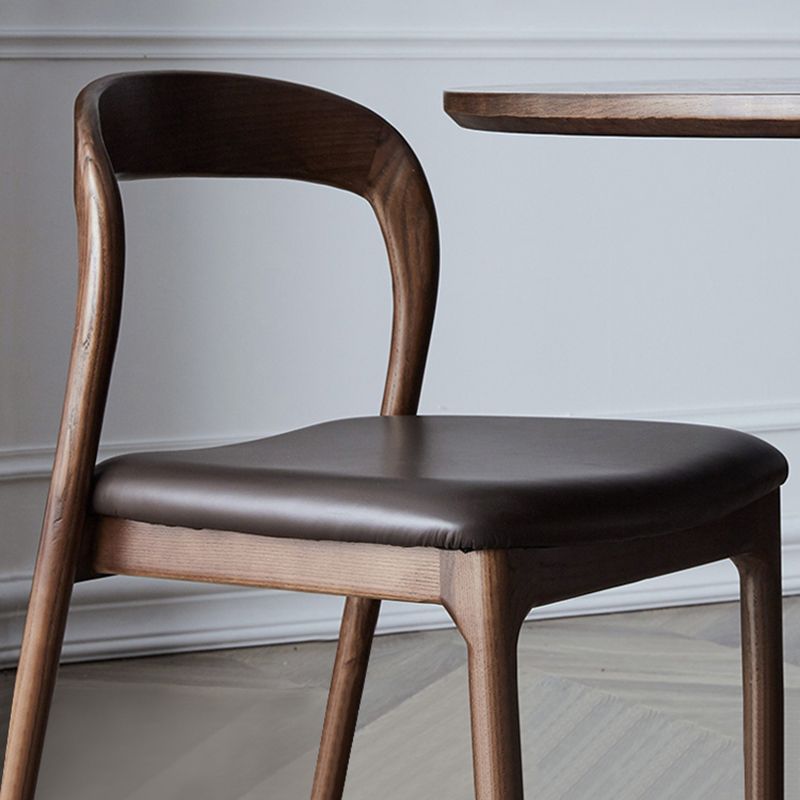 Contemporary Dining Room Solid Wood Side Chair Open Back Dining Side Chair