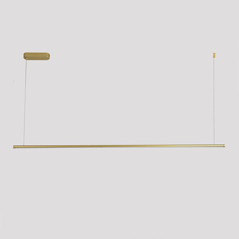 1 lustre de l'île linéaire légère lustre en métal contemporain