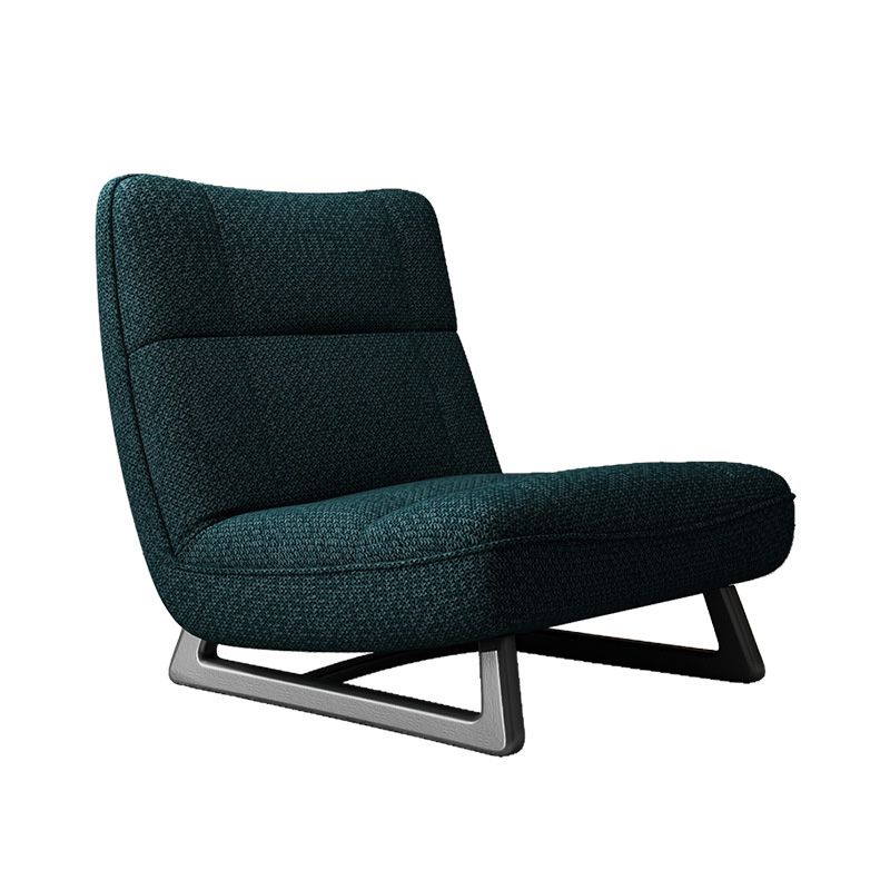 Fixed Back Sled Slipper Chair Solid Color Mid-century Modern Lounge Chair