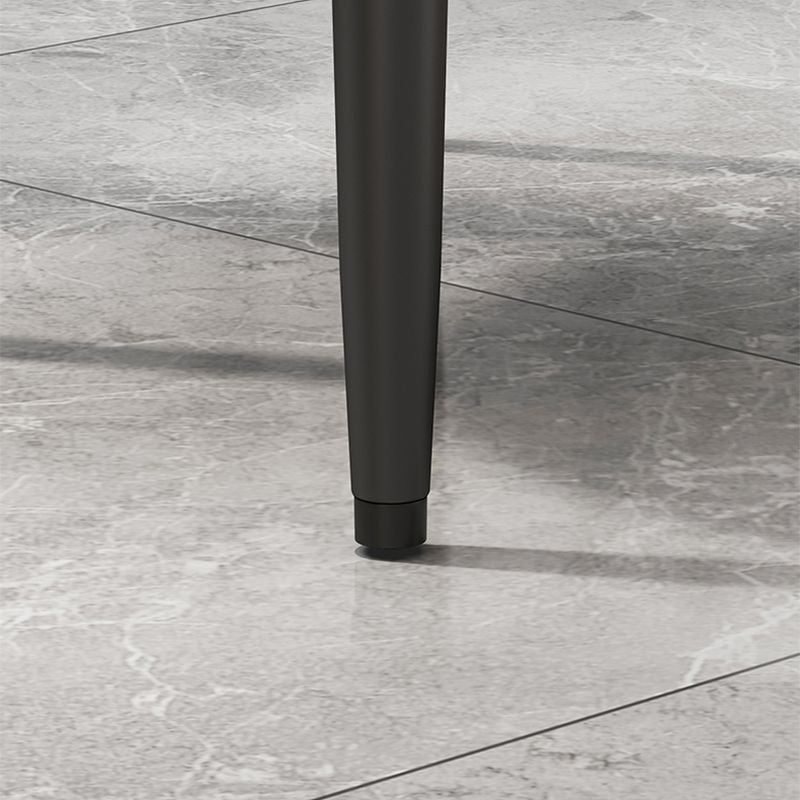 19.68" Tall Side Accent Table Stone Top 4 Legs End Table with Shelf