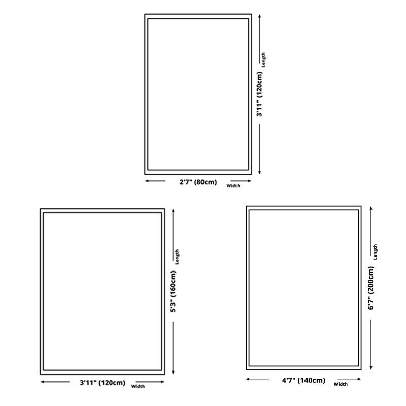 Navy Modern Area Rug Polyester Graphic Non-Slip Backing Rug for Living Room