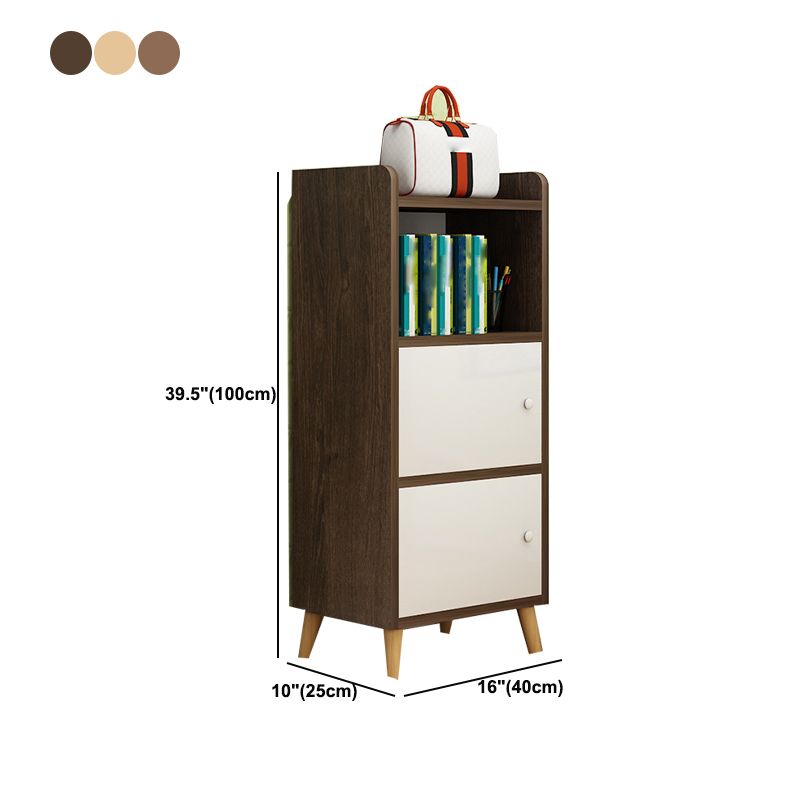 Scratch Resistant Rectangle Accent Cabinet 9.84" Wide Contemporary Wooden Cabinet