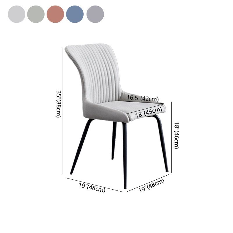Sillas de comedor de metal de estilo moderno, sillas laterales de comedor sin brazos de cocina