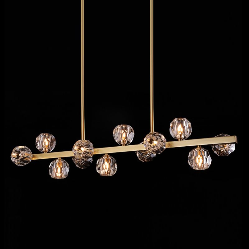 Luces colgantes de domo de estilo moderno luces colgantes de vidrio transparente