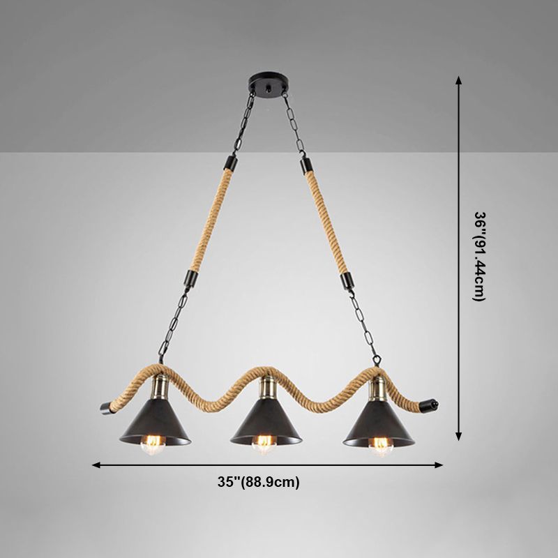 Luz de colgante colgante colgante de cono de estilo industrial lámparas colgantes de metal