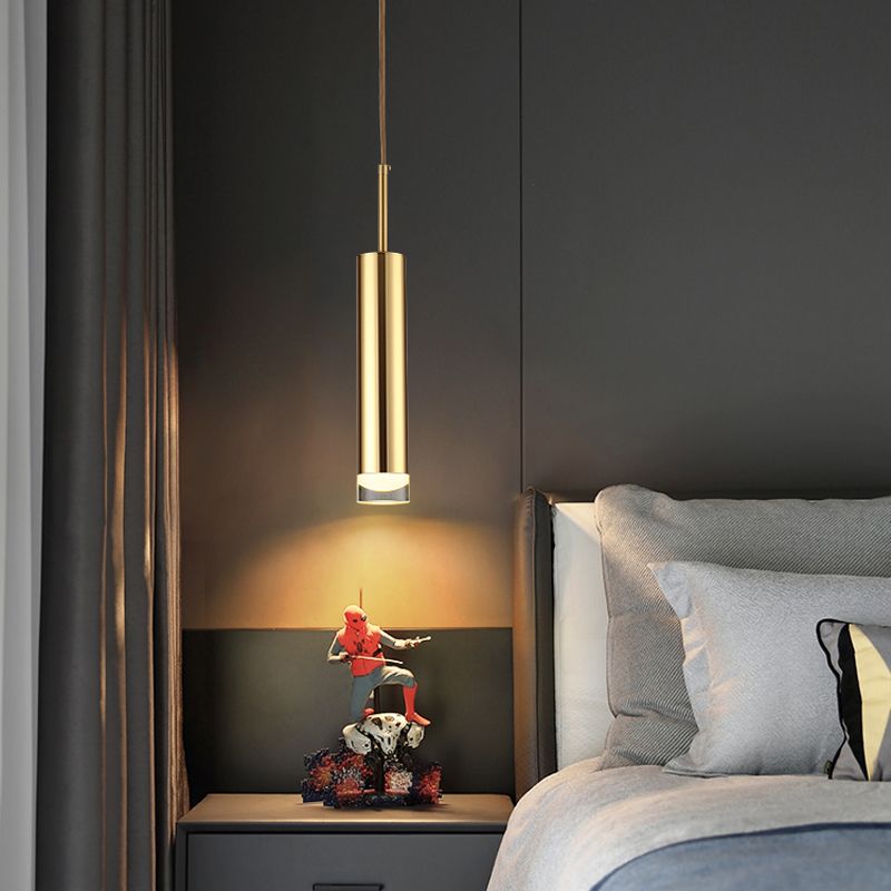 Contemporary LED 1-Light Ceiling Pendant Light Acrylic Linear Hanging Lamp for Bedroom