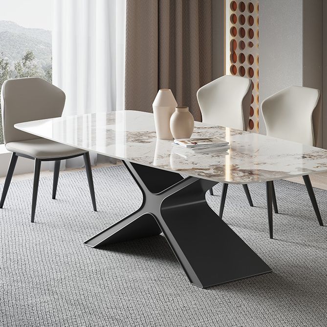 Modern Rectangle Sintered Stone Dining Set 1/2/4/5/6/7 Pieces Dining Table with Chairs