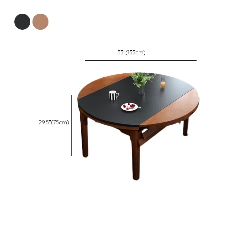 Modern Stone Scalable Dining Table Solid Wood Leg for Dining Room