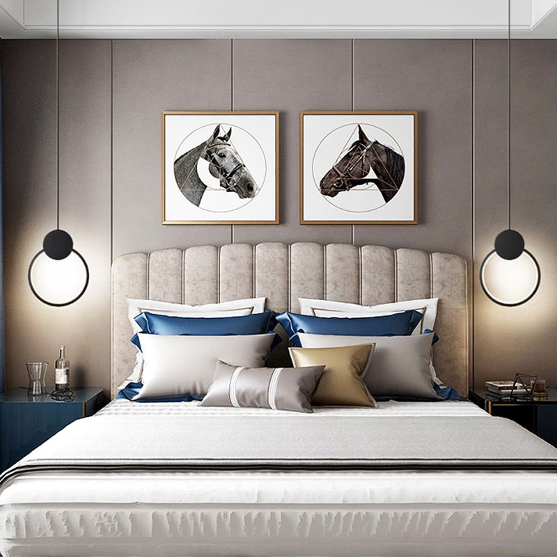 Forme géométrique en métal Lumière suspendue moderne 1-Light suspendu luminaire de montage