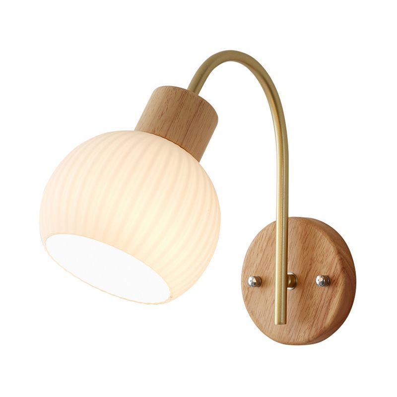 Wood Wall Light Fixture Modern Style Wall Lamp for Living Room
