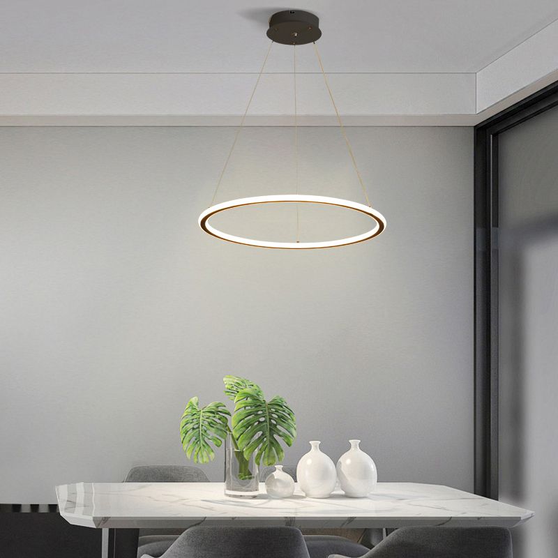 Circle Chandelier Pendant Light Modern Chandeliers For Dining Room Acrylic