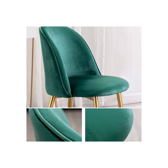 Glam Style 16.5'' Wide Dining Room Chair Solid Back Side Chair with 4 Legs for Home Use