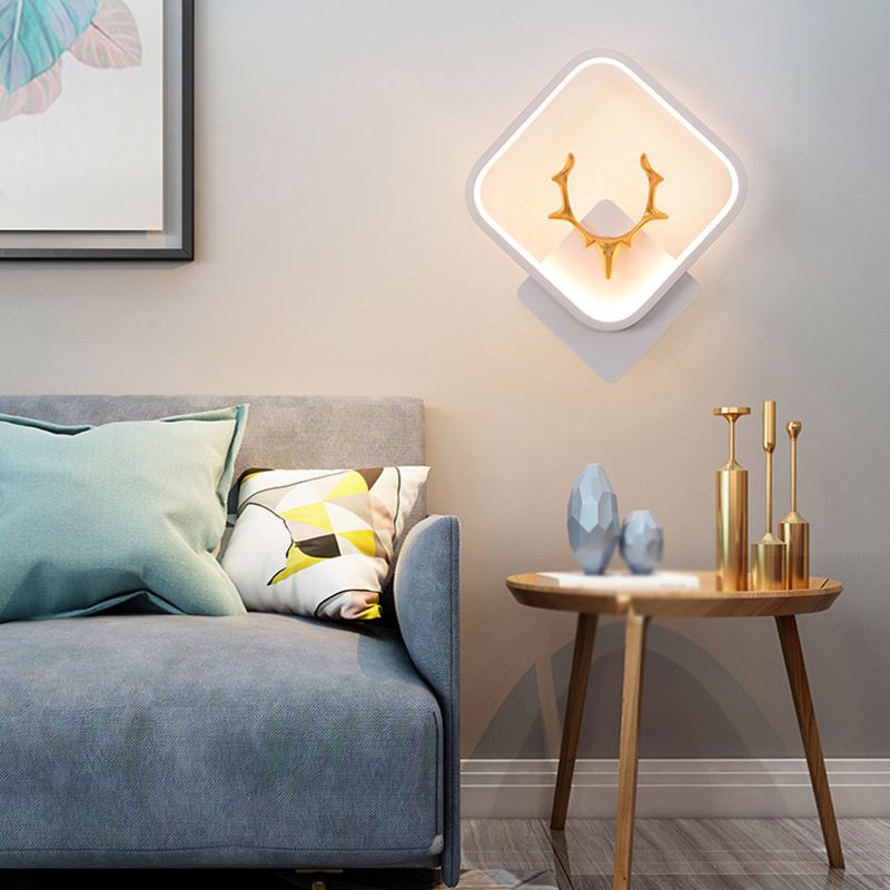 1 Light Unique Shape Wall Mounted Light Modern Sconce Light Fixture for Living Room