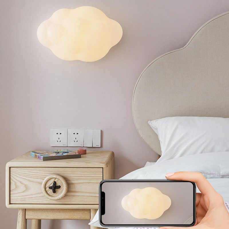Cartoon Style Iron Wall Light Cloud Shape Wall Lamp for Children's Room